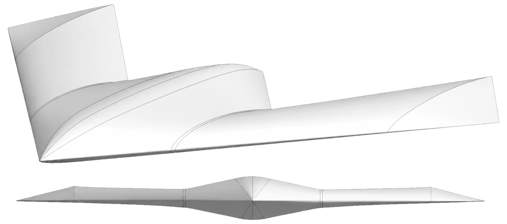 SACCON public swept-wing reference configuration used to validate the CFD methodology.