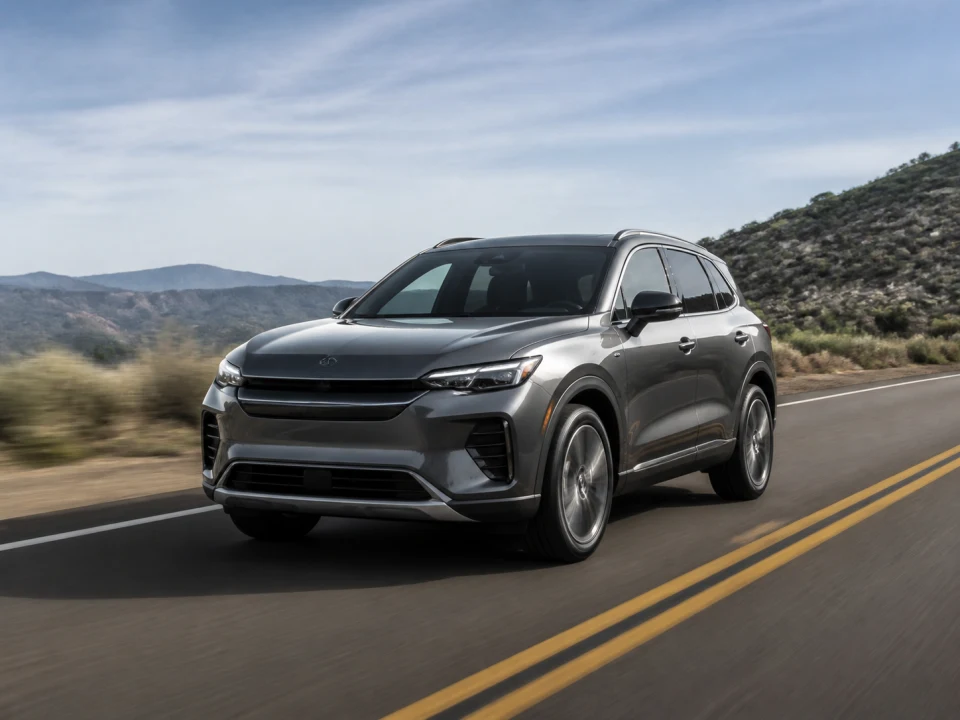 SUV driving on an open road